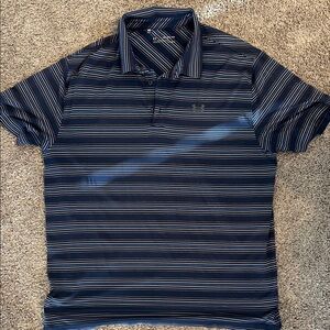 Under Armour Men's Navy Striped Polo